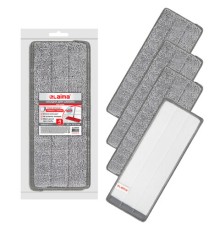 Насадки МОП для швабры (кармашки с 1-й стороны) КОМПЛЕКТ 4 шт., микрофибра, 33х12,5 см, LAIMA, 608145