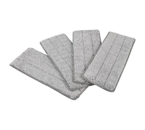 Насадки МОП для швабры (кармашки с 2-х сторон) КОМПЛЕКТ 4 шт., микрофибра, 33х12,5 см, LAIMA, 608146