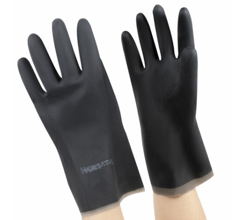 Перчатки резиновые технические кислотощелочестойкие КЩС Тип-1, К20/Щ20, размер 1 (средний), АЗРИ