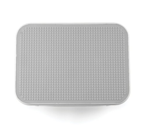 Стремянка-табурет-подставка 1 ступень, пластиковая, 16х34х26 см, нагрузка 200 кг, серый/бежевый, 434150065