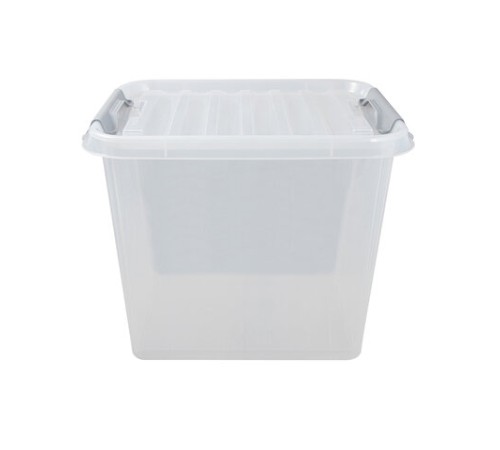 Ящик-контейнер 50 л с КРЫШКОЙ НА ЗАЩЕЛКАХ 