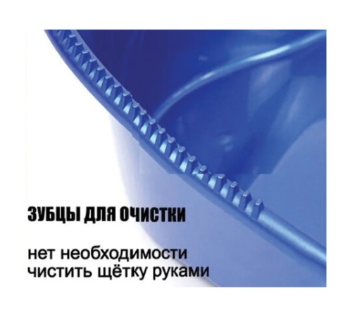 Совок для мусора + щетка, рукоятки 80 см пластик, синий, 