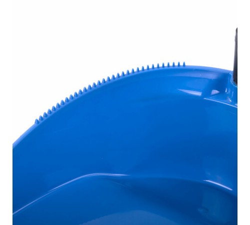 Совок для мусора + щетка, рукоятки 80 см пластик, синий, 