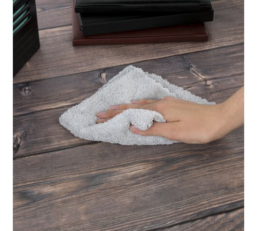 Салфетки из МИКРОФИБРЫ 30х30 см, КОМПЛЕКТ 3 шт., ULTRASONIC GREY COLOUR, 220 г/м2, LAIMA HOME, 608217