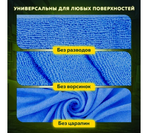 Тряпка из микрофибры 50х60 см, АВТО / ДОМ / ОФИС, 
