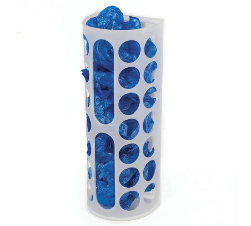 Держатель контейнер корзина XL для пакетов, мешков, бахил, 45х16х13 см, комплект крепежа, PREMIUM, 608283