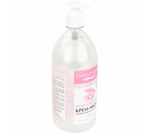Мыло-крем жидкое с АНТИБАКТЕРИАЛЬНЫМ ЭФФЕКТОМ 1 л ЗОЛОТОЙ ИДЕАЛ 
