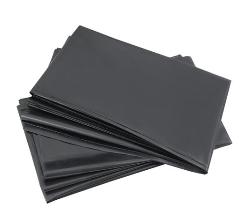 Мешки для мусора 120 л, черные, в пачке 50 штук, прочные, ПВД 28 мкм, 70х110 см, 608326