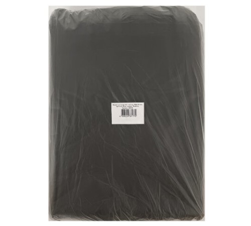 Мешки для мусора 120 л, черные, в пачке 50 штук, прочные, ПВД 28 мкм, 70х110 см, 608326