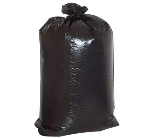 Мешки для мусора 240 л, черные, в пачке 50 штук, прочные, ПВД 43 мкм, 100х140 см, 608329
