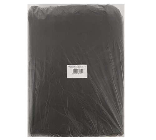 Мешки для мусора 240 л, черные, в пачке 50 штук, прочные, ПВД 43 мкм, 100х140 см, 608329