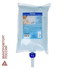 Картридж с жидким мылом-гелем для тела и волос одноразовый (Система S1), 1 л, KEMAN, 100026-1000