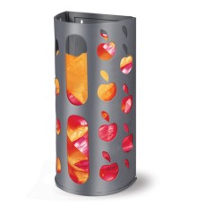 Держатель контейнер корзина APPLE для пакетов, мешков, бахил, 37,5х16х13 см, графит, LAIMA, 608367