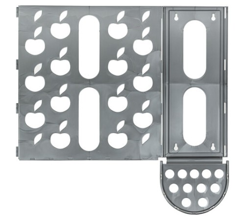 Держатель контейнер корзина APPLE для пакетов, мешков, бахил, 37,5х16х13 см, графит, LAIMA, 608367