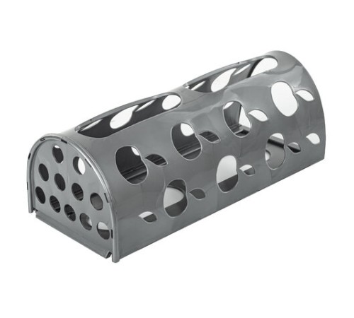 Держатель контейнер корзина APPLE для пакетов, мешков, бахил, 37,5х16х13 см, графит, LAIMA, 608367