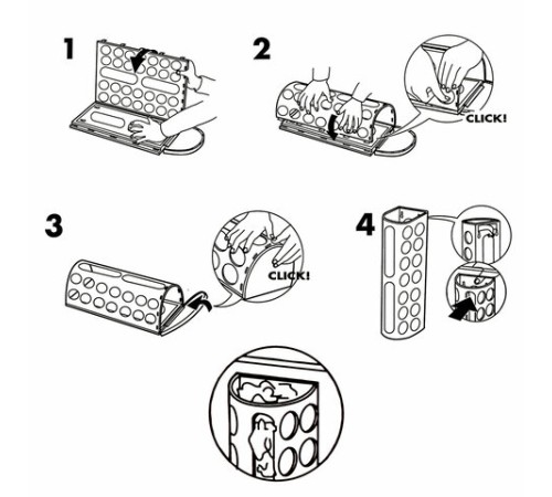 Держатель контейнер корзина APPLE для пакетов, мешков, бахил, 37,5х16х13 см, белый, LAIMA, 608368