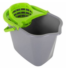 Ведро 10 л для уборки КОМПЛЕКТ с ОТЖИМОМ для веревочных и ленточных МОПов, 24х35х24 см, YORK, 70020