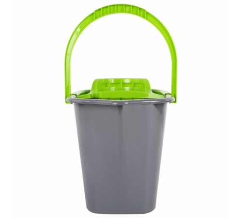 Ведро 10 л для уборки КОМПЛЕКТ с ОТЖИМОМ для веревочных и ленточных МОПов, 24х35х24 см, YORK, 70020