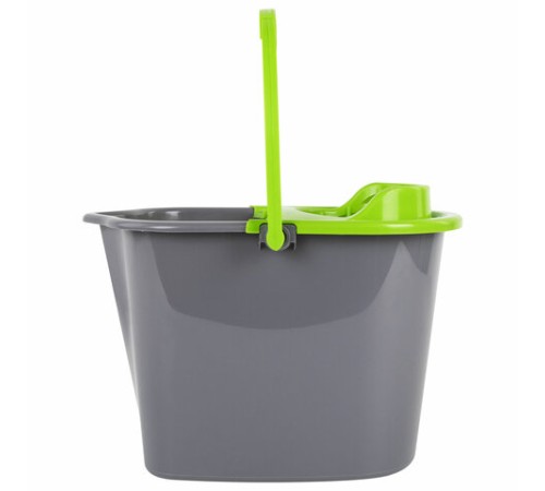 Ведро 10 л для уборки КОМПЛЕКТ с ОТЖИМОМ для веревочных и ленточных МОПов, 24х35х24 см, YORK, 70020
