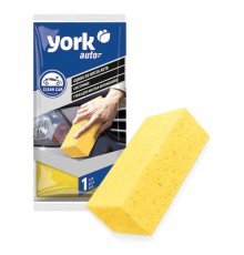 Губка XXL для мытья автомобиля и уборки, 21х11х6,5 см, ПОЛИУРЕТАНОВАЯ, плотность 18 кг/м3, YORK, 12010