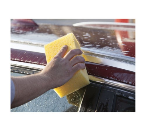 Губка XXL для мытья автомобиля и уборки, 21х11х6,5 см, ПОЛИУРЕТАНОВАЯ, плотность 18 кг/м3, YORK, 12010