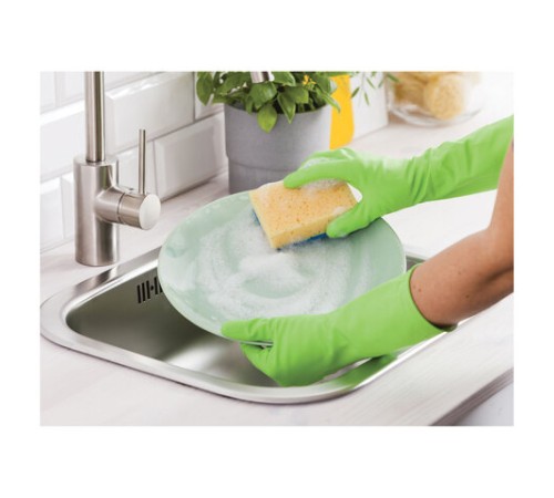 Губки для посуды 10х7,5х3 см, КОМПЛЕКТ 5 шт., MAXI, поролон с абразивным слоем, PREMIUM, YORK, 30300