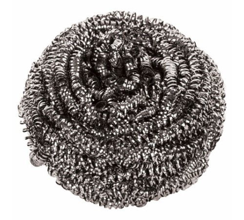 Губка (мочалка) металлическая, спиральная, 27 г, СРЕДНЯЯ, для посуды, гриля, плиты, YORK, 2010