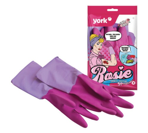 Перчатки МНОГОРАЗОВЫЕ резиновые YORK 