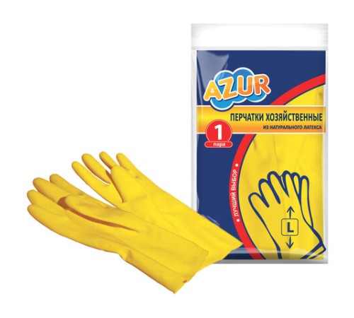Перчатки МНОГОРАЗОВЫЕ резиновые AZUR 