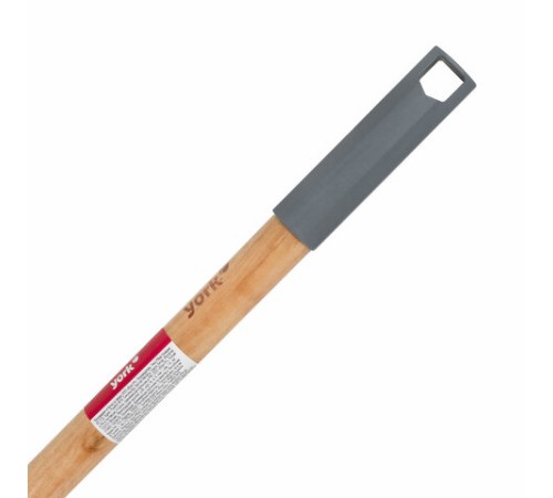 Черенок рукоятка для уборочного инвентаря 120 см, еврорезьба, деревянный (ЭВКАЛИПТ) лакированный, d=2,2 см, YORK, 91280