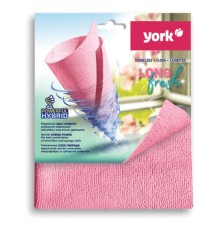 Салфетка из МИКРОФИБРЫ ГУБЧАТАЯ PVA/ПВА СУПЕРВПИТЫВАЮЩАЯ 30х35 см, Long Fresh, розовая, 275 г/м2, YORK, 26250