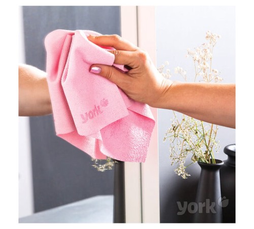 Салфетка из МИКРОФИБРЫ ГУБЧАТАЯ PVA/ПВА СУПЕРВПИТЫВАЮЩАЯ 30х35 см, Long Fresh, розовая, 275 г/м2, YORK, 26250