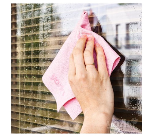 Салфетка из МИКРОФИБРЫ ГУБЧАТАЯ PVA/ПВА СУПЕРВПИТЫВАЮЩАЯ 30х35 см, Long Fresh, розовая, 275 г/м2, YORK, 26250