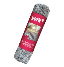 Тряпка для мытья пола 60х75 см, плотность 260 г/м2, ХПП, серая в рулоне, YORK, 22310