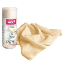 Салфетка из PVA ГУБЧАТАЯ 43х32 см, ЧУДО в ТУБЕ 3D-СУПЕРВПИТЫВАЮЩАЯ, желтая, 730 г/м2, YORK, 24030