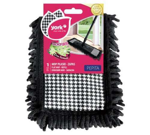 Насадка МОП плоская 39х9 см из микрофибры СИНЕЛЬ высокий ворс, для швабры 