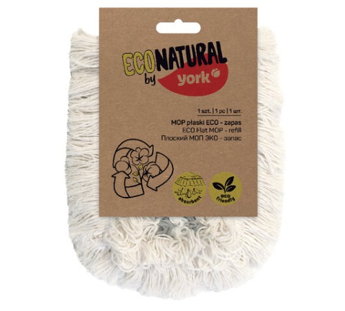 Насадка МОП плоская 42х10 см из хлопка, плотный ворс, для швабры 