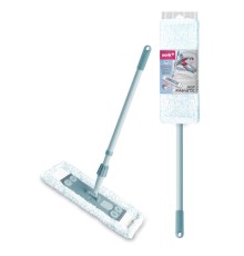 Швабра с флаундером 40 см с насадкой МОП, черенок 85-145 см, насадка МОП (608413), YORK 