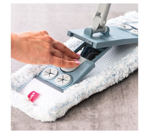 Швабра с флаундером 40 см с насадкой МОП, черенок 85-145 см, насадка МОП (608413), YORK 