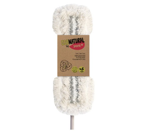 Швабра с флаундером 40 см с насадкой МОП, черенок 85-145 см, насадка МОП (608415), YORK 