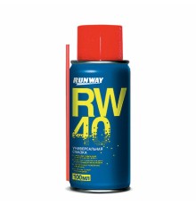 Смазка универсальная RW-40 (аналог WD-40) 100 мл, аэрозоль с трубочкой, RUNWAY, RW6094