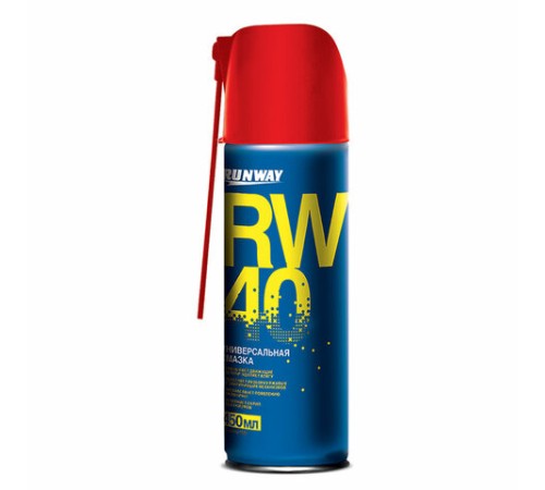 Смазка универсальная RW-40 (аналог WD-40) 450 мл, аэрозоль с распылителем, RUNWAY RW604, RW6045