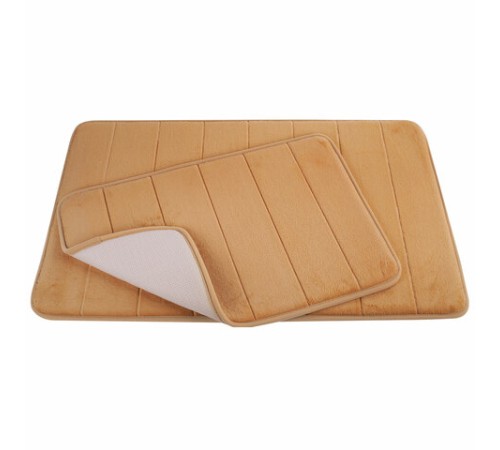 Комплект ковриков MEMORY EFFECT для ванной 50х80 см и туалета 40х60 см, персиковый, LAIMA HOME, 608447