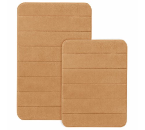 Комплект ковриков MEMORY EFFECT для ванной 50х80 см и туалета 40х60 см, персиковый, LAIMA HOME, 608447