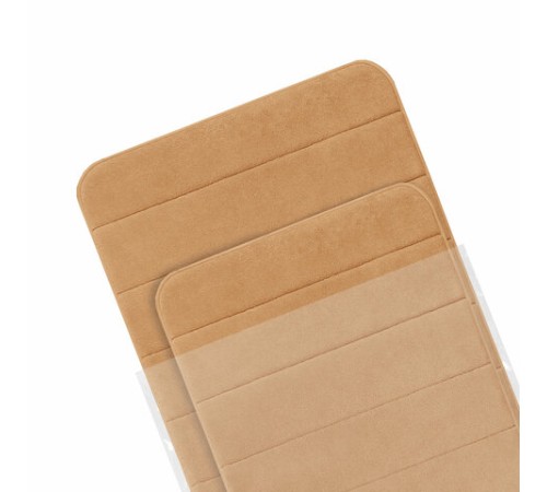 Комплект ковриков MEMORY EFFECT для ванной 50х80 см и туалета 40х60 см, персиковый, LAIMA HOME, 608447