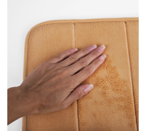 Комплект ковриков MEMORY EFFECT для ванной 50х80 см и туалета 40х60 см, персиковый, LAIMA HOME, 608447