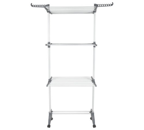 Сушилка напольная для белья раскладная МНОГОФУНКЦИОНАЛЬНАЯ, 3 уровня, на колесах, 