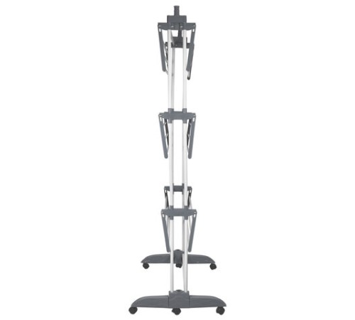 Сушилка напольная для белья раскладная МНОГОФУНКЦИОНАЛЬНАЯ, 3 уровня, на колесах, 
