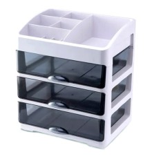 Органайзер для хранения косметики, канцтоваров, мелочей ТРЕХУРОВНЕВЫЙ 31,5x27,7x21 см, DASWERK (ДАСВЕРК), 608474