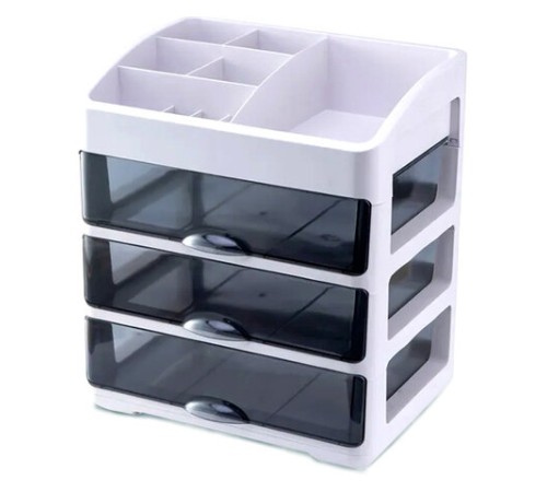 Органайзер для хранения косметики, канцтоваров, мелочей ТРЕХУРОВНЕВЫЙ 31,5x27,7x21 см, DASWERK (ДАСВЕРК), 608474